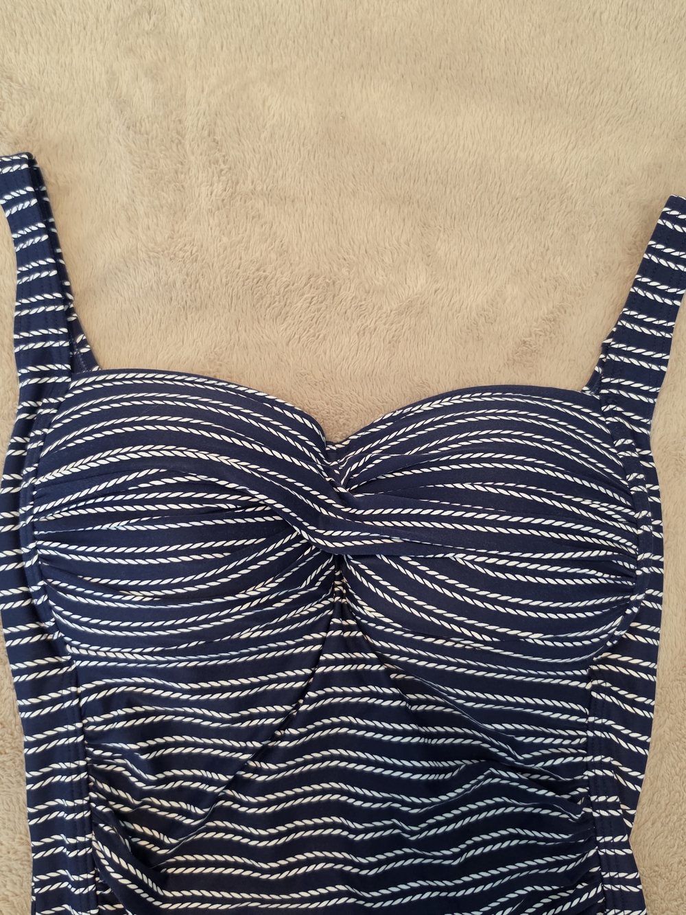 Navy Stripe One-Piece Swimsuit - Classic Women Swim - Picture 7 of 10